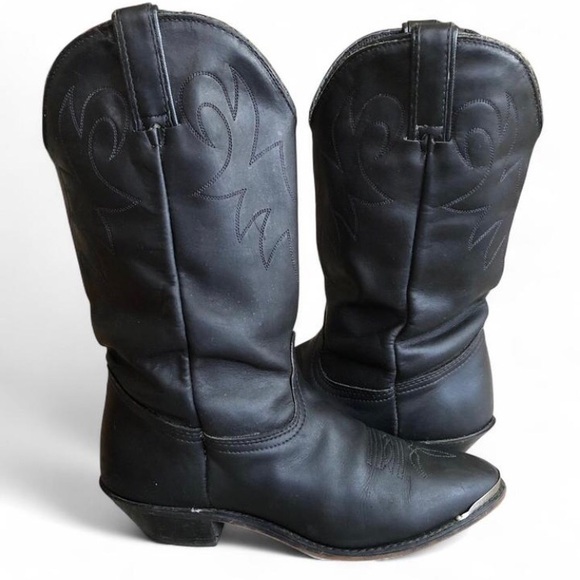 Durango Shoes - DURANGO Womens Size 8 M Black Leather Cowboy Western Boots